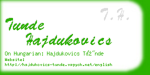 tunde hajdukovics business card